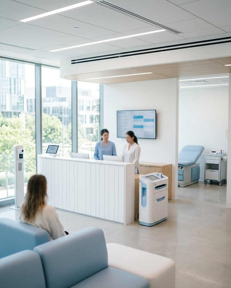 A clean, modern medical clinic interior